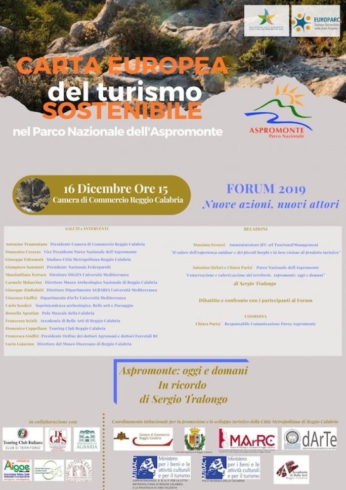 Lunedì 16 dicembre il Forum Cets del Parco Nazionale dell’Aspromonte